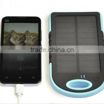 Factory supply Waterproof and shockproof 5000mah mobile solar charger