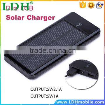 12000mAh Solar Power Bank Dual USB Backup External Charging Battery Charger for iPhone Samsung HTC Huawei Xiaomi Cell Phones