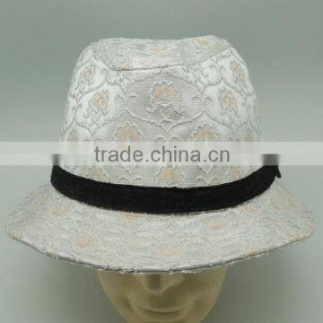 Elegant women white blank bucket hat with strap