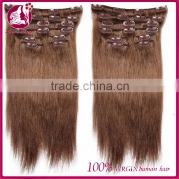 2016 cheap wholesale virgin brazilian hair  hair natural clips in human hair extensions