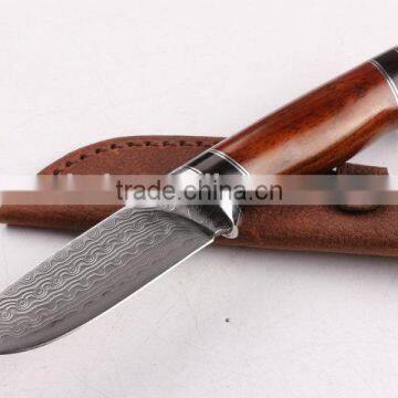 OEM Hunting Knife Application and Damascus Steel Handle Material knife