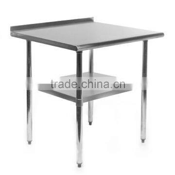 Icegreen Stainless Steel Commercial Kitchen Prep & Work Table With Backsplash