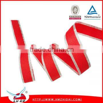 Wholesale Blue Color Satin Ribbon With Sliver Edge photo-6