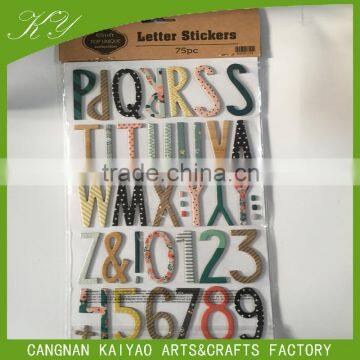 Wholesale Custom Self Adhesive Decoration Glitter Alphabet Letter Stickers photo-3