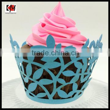 Laser out cupcake wrappers for wedding decoration