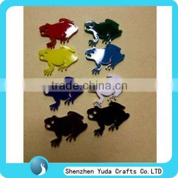 China wholesale acrylic color frog shape plastic laser cutting services