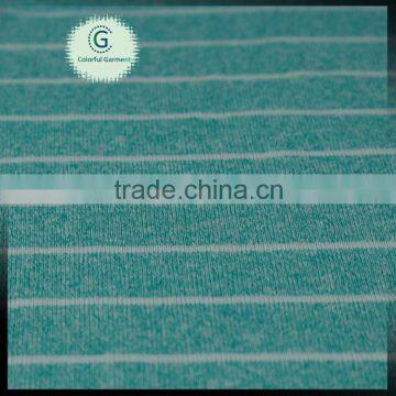 super nice stripe cationic polyeseter single knitted jersey fabric