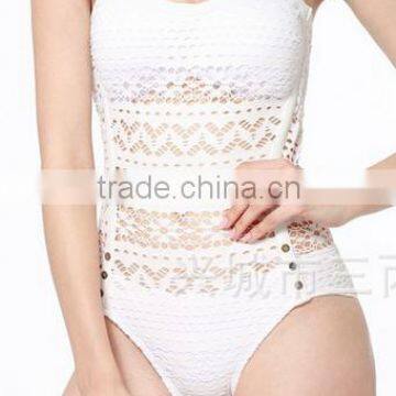 BSC098 Beautiful Sex Girl One Piece Pure Triangle Bikini Swimwear photo-3