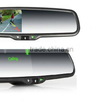 Bluetooth Rear View Mirror Built in Microphone Car Handsfree Kit Rear View Mirror Monitor photo-5