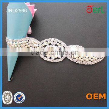 Hot Sale Cheap Crystal Applique for Wedding Rhinestone Applique photo-3