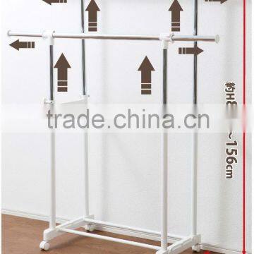 Double Adjustable Height & Double bar clothes hanging stand Garment Rack