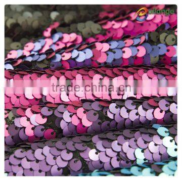 2016 popular colourful style matte fish scale sequin fabric wholesale