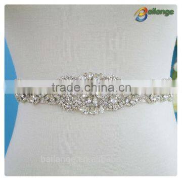 2015 fashion dresses guipure Wedding dress rhinestone crystal wedding sash applique