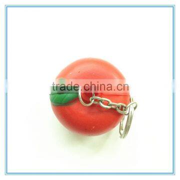 anti stress ball apple shape keychain