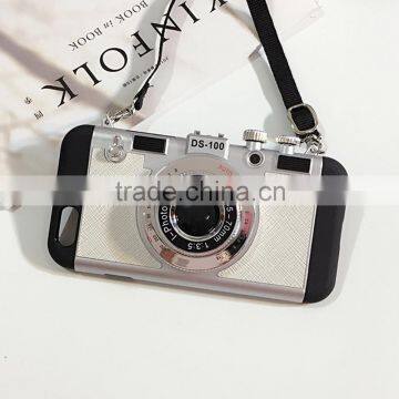 Creative 3D Camera Design Combo Hard PC Shell Dual Layers Mobile Phone Case Silicone TPU Phone Case for Iphone 6 6s Plus photo-3