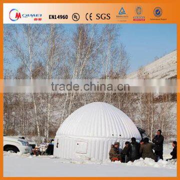 0.55mm PVC portable inflatable igloo camping tent for rental