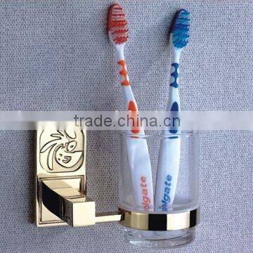 Bathroom Accessories-gold plating Single tumbler holder