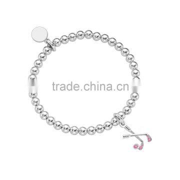 New Design Stainless Steel Fashion Golf Jewelry Bead Bracelet