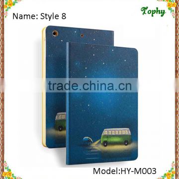 Wholesale Starry Sky Bus Folio Fold Flip Smart Leather Cover Tablet Case for iPad mini 1 2 3 Cases for ipad mini Cover