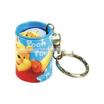Tin Round Small Cartoon Kids Keychain Ring