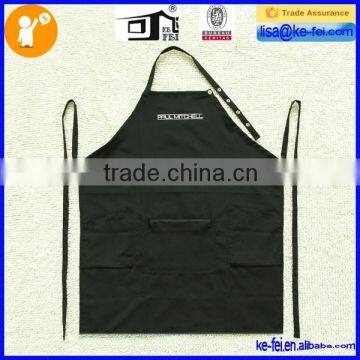 waterproof polyester black zipper pocket apron