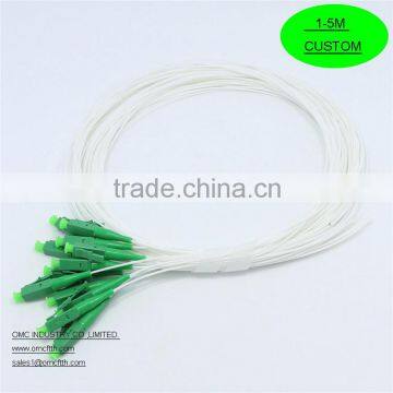 High quality China-made LC APC 12 fibers white cable Fiber optic pigtail