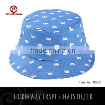 Professional Custom Printed Blue Bucket hat