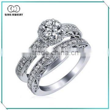 Exquisite womens sterling silver wedding rings