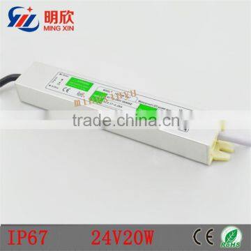 waterproof 24v 20w led driver 3 years warranty ,IP67 20w led power supply