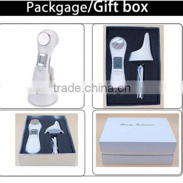 2016 new arrival handheld ultrasonic face lift beauty machine multifunction face massager Effectively Eliminate Dark Circles