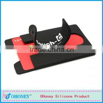 Customized gifts 90*56mm silicon card holder, phone card wallet, logo can be printed