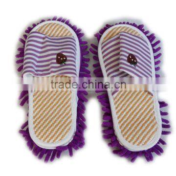 100% Microfiber Soft Chenille Mop Slippers Chenille Mopping Slippers Lazy Shoes