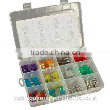 automotive fuse types TC CE Certification 100pc Assortment kit automotive fuse types