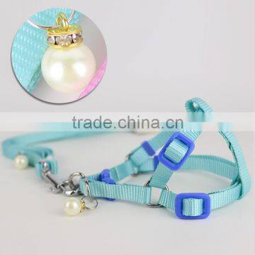 Best quality pet products dog harness with pearl pendant