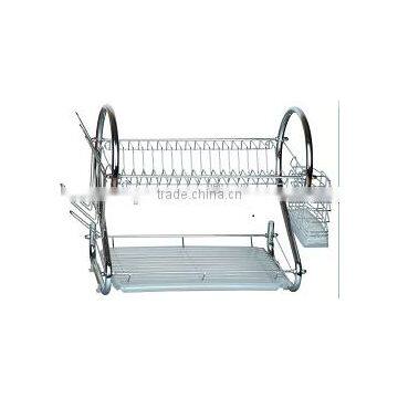 Metal Dish Rack with Plastic Tray