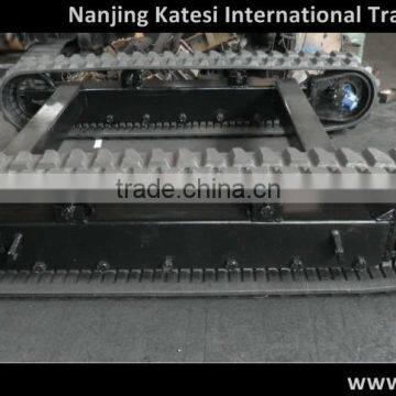 Digger Crawler Track Chassis/Rubber Track Undercarriage/Side Frame with Crossbar for Drill Machinery