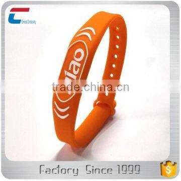 RFID MIFARE DESFire 2K wristband rewearable silicone rfid wristbands