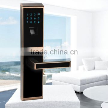 Delicate High-end integrated configuration fine copper smart door lock for home/office/hotel