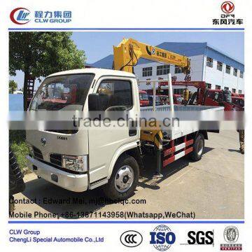 Dongfeng 4*2 4*4 type 95 Hp truck mouted crane crane low bed semi-trailer