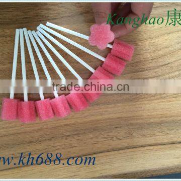 Factory directly sell plastic stick with plum blossom sponge head single packed ETO sterile swab