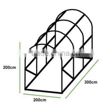 Polytunnel Greenhouse Pollytunnel Poly Polly Tunnel Fully Galvanised Anti Rust Steel Frame + 3m x 2m x 2m photo-3