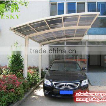 White Metal Frame Aluminum Carport Prices With Polycarbonate Sheet,car Wash Canopy for Sale,retractable Carport photo-4