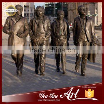 Life Size Famous Beatle Bronze Male Sculpture