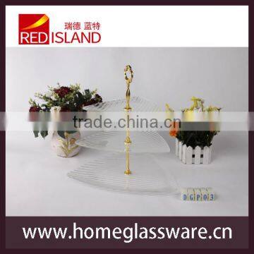 3-tier Triangle Tempered Glass Plate With Handle photo-2