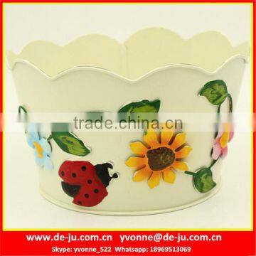 Antique Metal Flower Pot Painting Designs photo-4