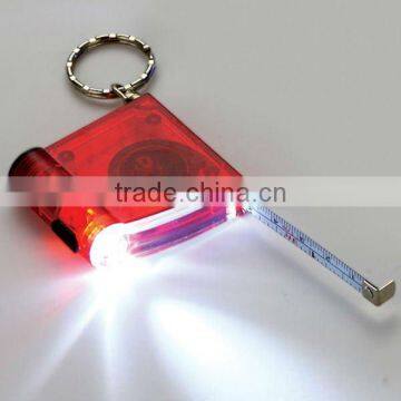 solar LCD keychain no power flashlight lamp with tape