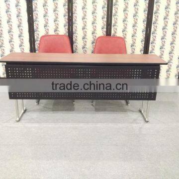 New Style Comercial Banquet Rectangular Training Tables With Folding Legs and Metal Mask photo-6