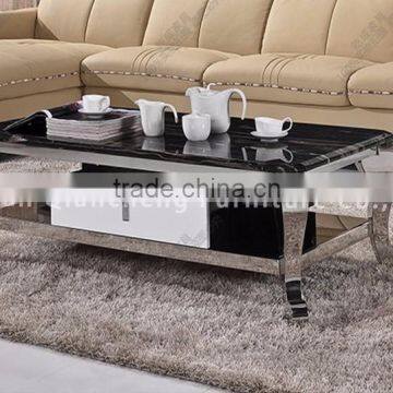 Hot Sale Coffee Table With Silver Stainless Steel Legs photo-2