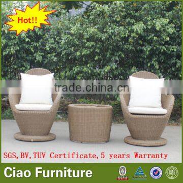 Garden Furniture Bistro Coffee Set Rattan Table and Chair for Sale