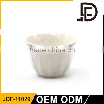 Tableware embossed cheap arabic cawa cup, porcelain coffee cup, coffee cup set with gift box